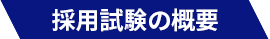 採用試験の概要